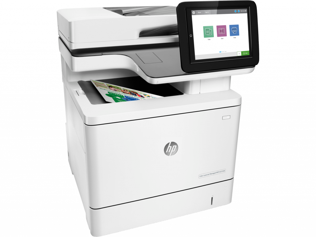 HP Color LaserJet Managed MFP E57540 series on transparent background