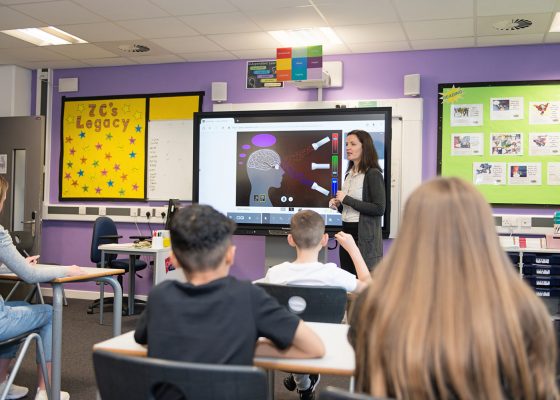 Teacher in classroom